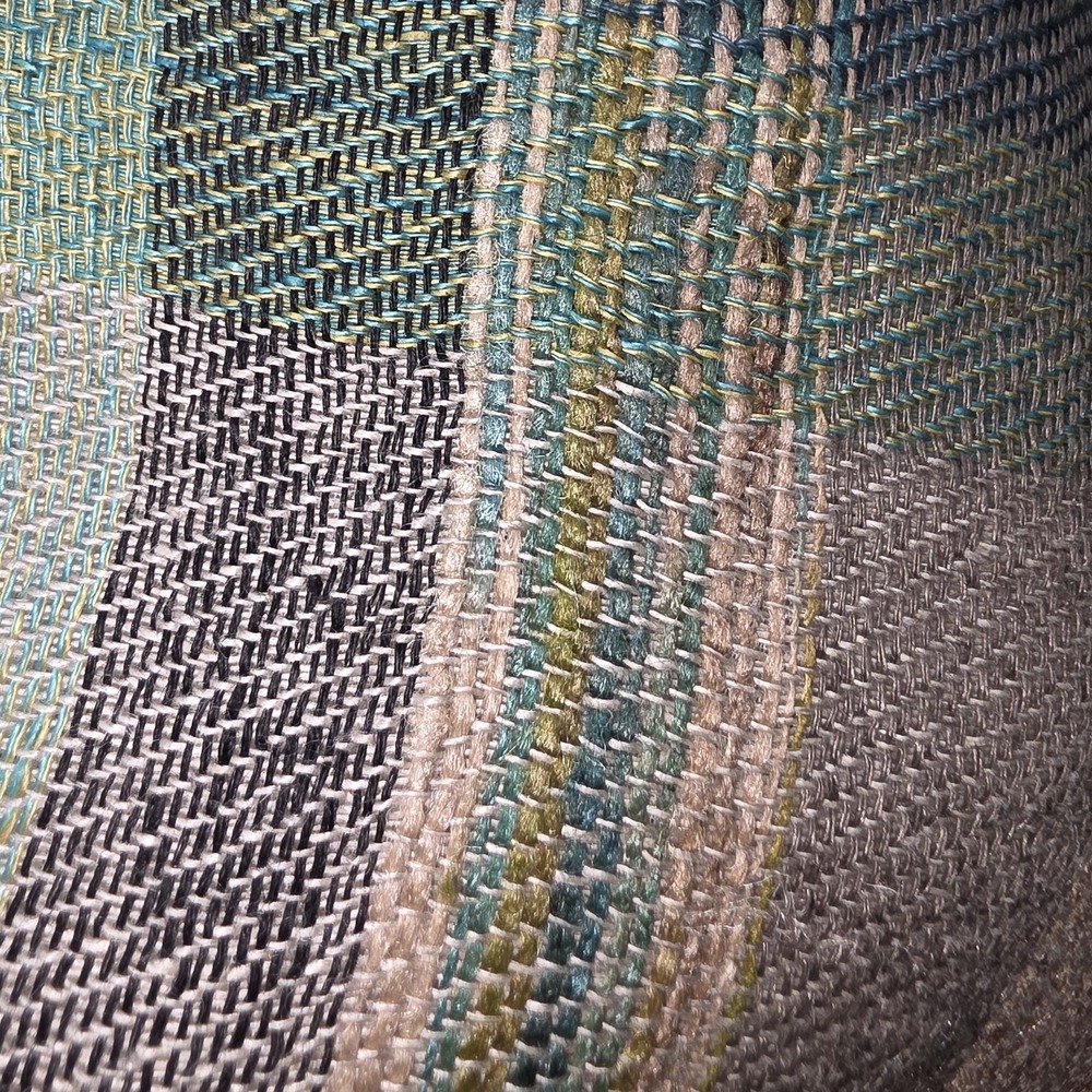 Crate and Barrel Calera Throw Pillow Cover Linen Silk Cotton 22x15 in Multicolor - Picture 9 of 9